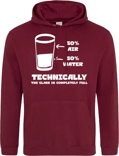 Technisch gesehen ist das Glas komplett voll – Lustiges Motiv