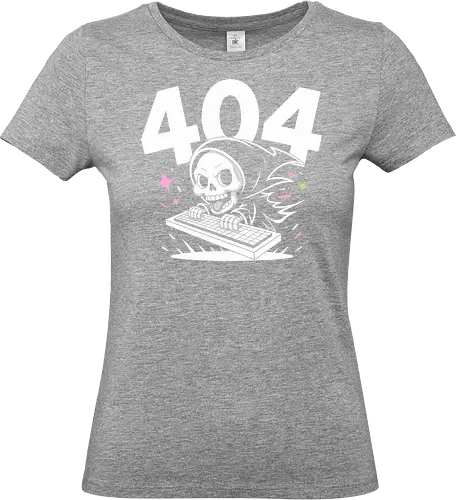 404 Error: The Page is Dead - 404 error, grim reaper, tech humor, programmer, dead link, gaming, developer, website not found, funny skeleton, IT support, coder gift, internet humor - Standard T-Shirt (Women)