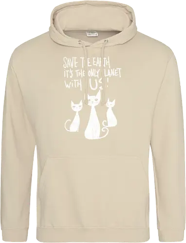 Save the cats - cats, save the earth, funny, global warming, funny cats - Standard Hoodie