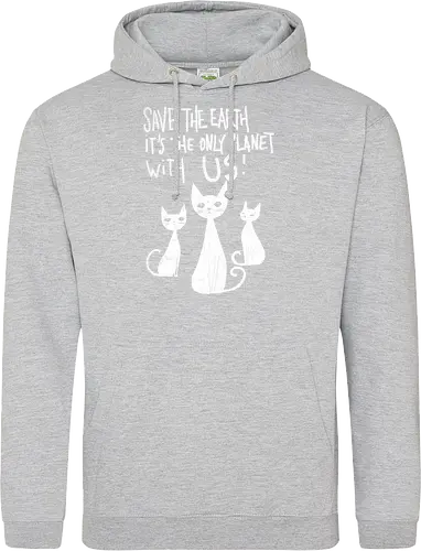 Save the cats - cats, save the earth, funny, global warming, funny cats - Standard Hoodie