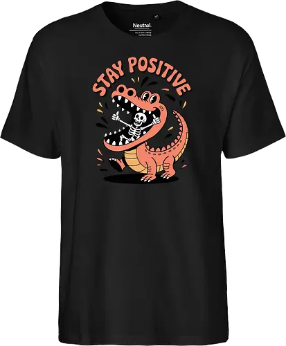 Stay Positive Dinosaur Skeleton