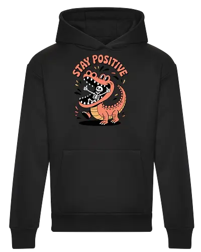 Stay Positive Dinosaur Skeleton