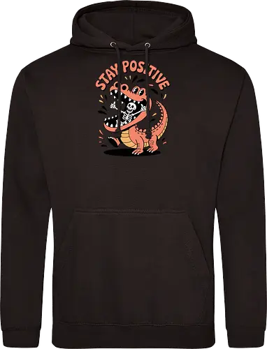 Stay Positive Dinosaur Skeleton