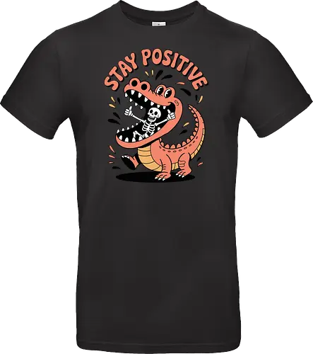 Stay Positive Dinosaur Skeleton