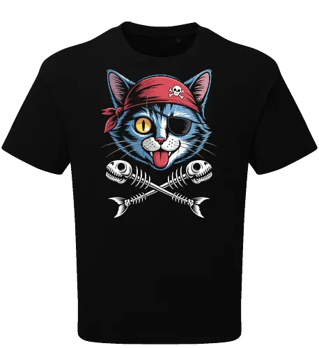 Pirate Cat Skull Crossbones