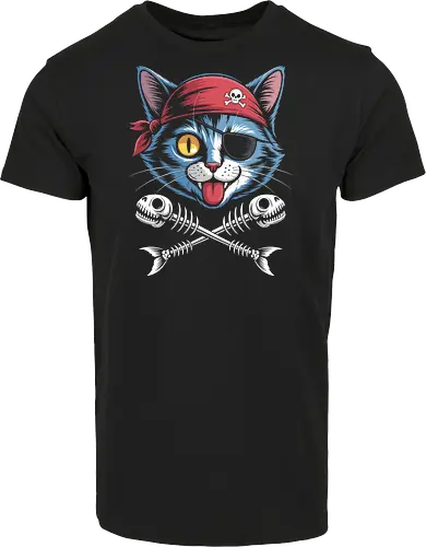 Pirate Cat Skull Crossbones