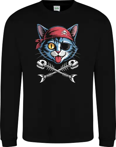 Pirate Cat Skull Crossbones