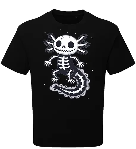 Skeleton Axolotl Cute Spooky