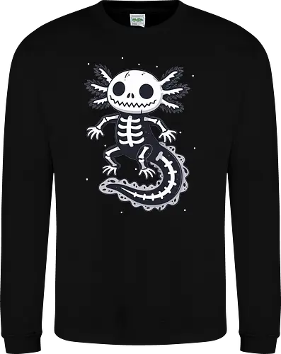 Skeleton Axolotl Cute Spooky