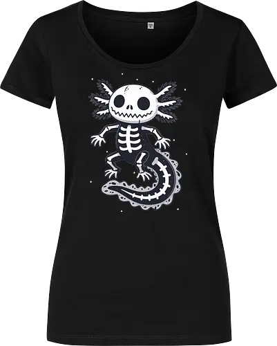 Skeleton Axolotl Cute Spooky