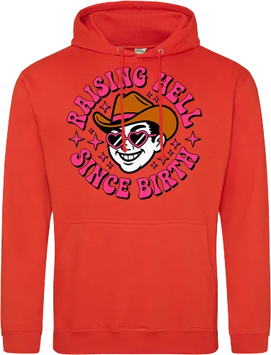 Raising Hell Since Birth Retro Funny