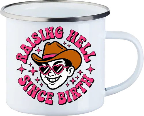 Raising Hell Since Birth Retro Funny