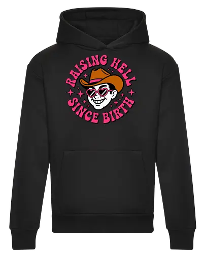 Raising Hell Since Birth Retro Funny