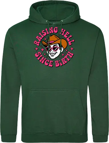 Raising Hell Since Birth Retro Funny