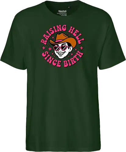 Raising Hell Since Birth Retro Funny