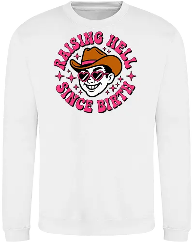 Raising Hell Since Birth Retro Funny