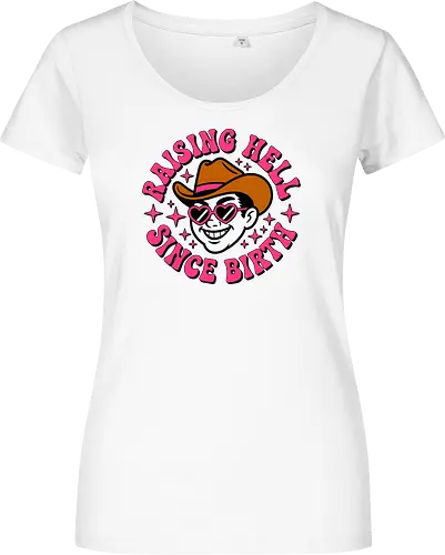 Raising Hell Since Birth Retro Funny