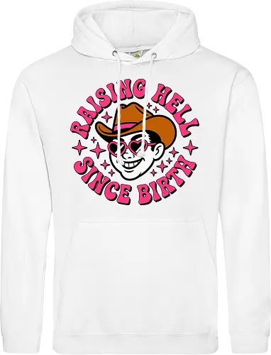 Raising Hell Since Birth Retro Funny