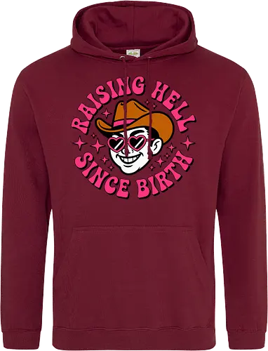 Raising Hell Since Birth Retro Funny