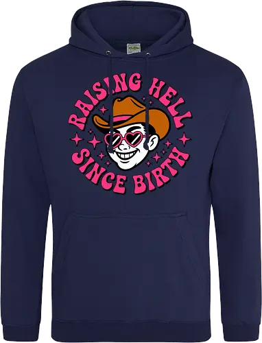 Raising Hell Since Birth Retro Funny