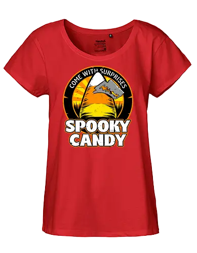 Halloween Candy Surprise - October, Surprise, Halloween, Spooky, Spooky Season, Urban Legend, Mystery, Candy, Candy Corn, Check Your Candy, Horror - Fairtrade Girl Shirt
