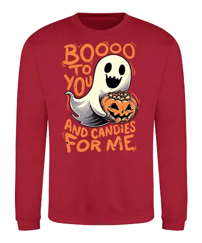 Halloween Ghost Candies  - Halloween, Spooky, Spooky Season, Mystery, trick or treat, trick r treat, cute, happy, Candy, Candy Corn, Horror, October, Surprise, creepy, ghost, pumpkin, boo - Sweatshirt