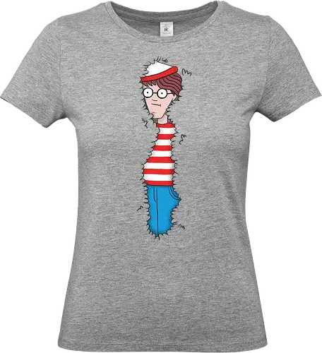 Wally Hidden - where's wally?, wally, geek, nerd - Standard T-Shirt (Women)
