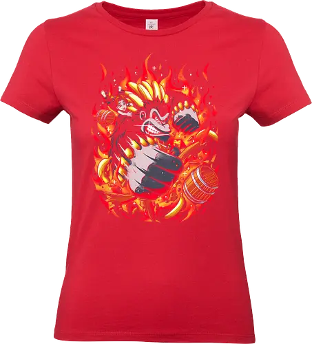 DK Bananza - ananza, retro game, retro gamer, retro games, retro, vintage, retro vintage, gorilla, ape, bananza, games, gamers, vintage authentic, Kong, DK - Standard T-Shirt (Women)
