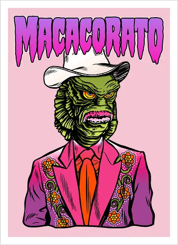 MACACORATO - Der Abgrund-Sheriff - Monster Country Lowbrow Kunst