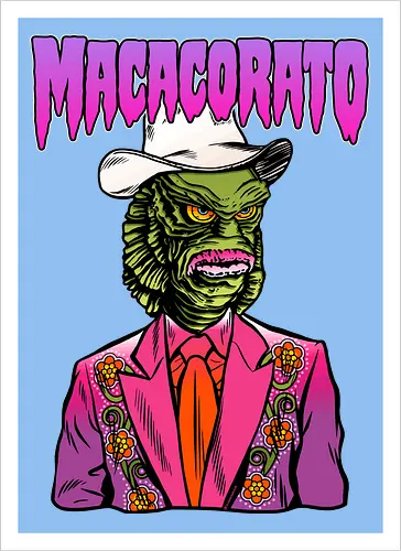 MACACORATO - Der Abgrund-Sheriff - Monster Country Lowbrow Kunst