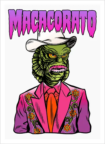 MACACORATO - Der Abgrund-Sheriff - Monster Country Lowbrow Kunst