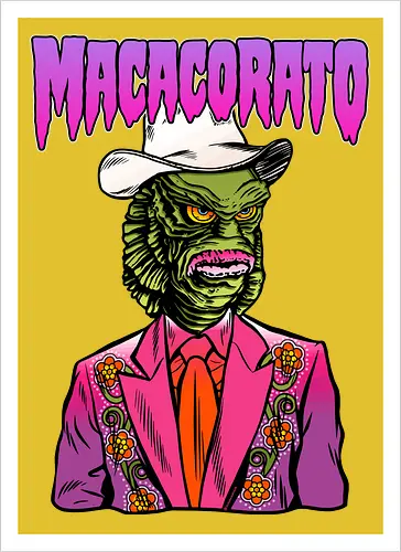 MACACORATO - Der Abgrund-Sheriff - Monster Country Lowbrow Kunst