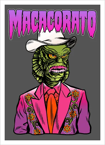 MACACORATO - Der Abgrund-Sheriff - Monster Country Lowbrow Kunst