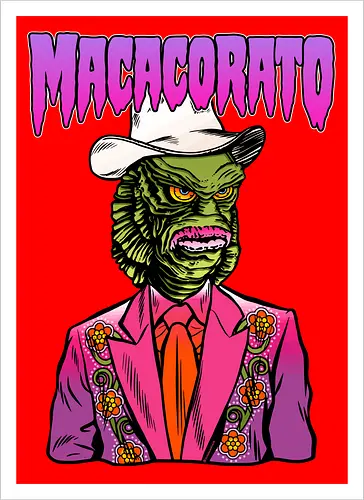 MACACORATO - Der Abgrund-Sheriff - Monster Country Lowbrow Kunst