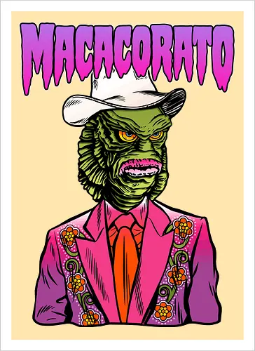 MACACORATO - Der Abgrund-Sheriff - Monster Country Lowbrow Kunst
