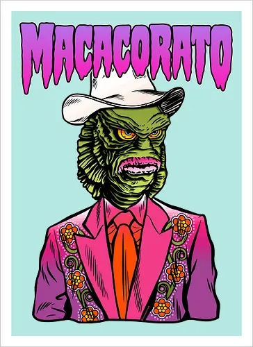 MACACORATO - Der Abgrund-Sheriff - Monster Country Lowbrow Kunst