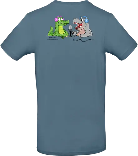 Mummies & Magic - Hippo und Kroko (Rücken) - Nilpferd, Krokodil, Mumie, Ägypten, Podcast, Pyramide - Standard T-Shirt