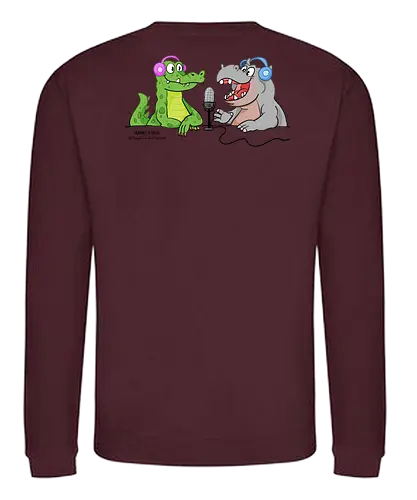 Mummies & Magic - Hippo und Kroko (Rücken) - Nilpferd, Krokodil, Mumie, Ägypten, Podcast, Pyramide - Sweatshirt