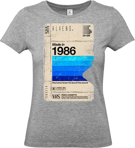Aliens Blank Tape 1986 - Aliens, hicks, Hudson, bishop, newt, Ripley, game over, 1986, Cameron, vhs - Standard T-Shirt (Women)