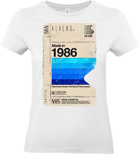 Aliens Blank Tape 1986 - Aliens, hicks, Hudson, bishop, newt, Ripley, game over, 1986, Cameron, vhs - Standard T-Shirt (Women)