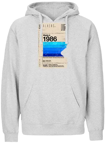 Aliens Blank Tape 1986 - Aliens, hicks, Hudson, bishop, newt, Ripley, game over, 1986, Cameron, vhs - Fairtrade Hoodie