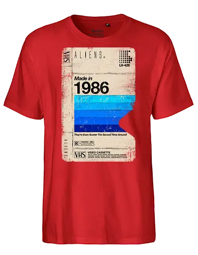 Aliens Blank Tape 1986 - Aliens, hicks, Hudson, bishop, newt, Ripley, game over, 1986, Cameron, vhs - Fairtrade T-Shirt