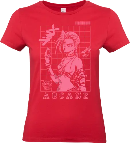 Get jinxed - get jinxed, arcane, league legends, gaming, tv show, trending, bestselling, anime, movie, game, abstract, console, fortnite, battle royale - Standard T-Shirt (Women)