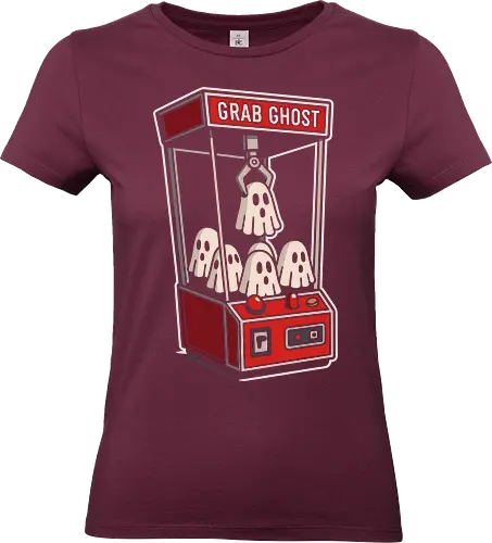 Grab Ghost Claw Machine - ghost, game, graphic tee, fan art, halloween, spooky, claw machine, arcade, video game, retro, vintage, funny, cute, paranormal, Paranormal, toy - Standard T-Shirt (Women)