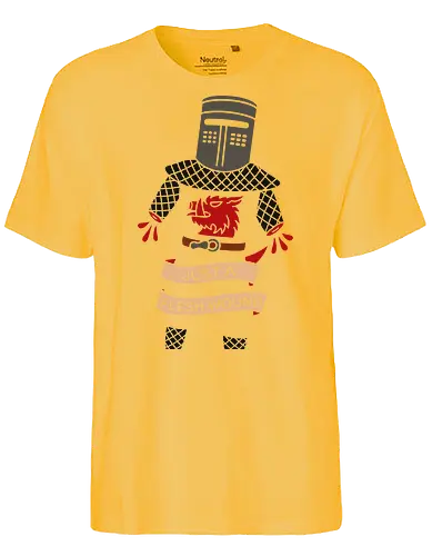 Just a Flesh Wound Black Knight - monty python, holy grail, black knight, just a flesh wound, comedy, cult classic, movie, medieval, knight, funny, fan art, british humor, parody, movie quote, graphic tee - Fairtrade T-Shirt