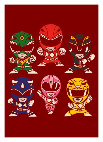 Mighty Morphin Chibi Rangers