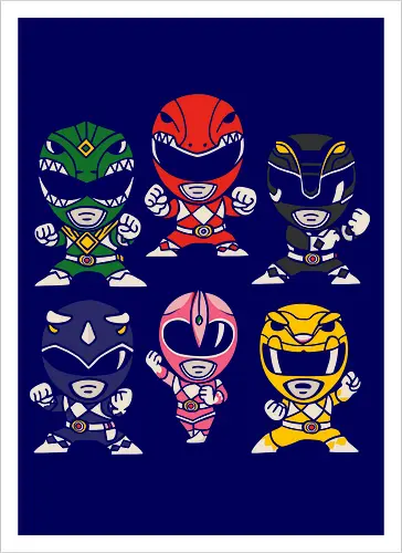 Mighty Morphin Chibi Rangers