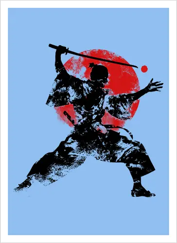 Zombie samurai - zombie, samurai, undead, japan - Artprint