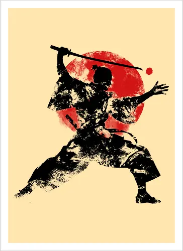 Zombie samurai - zombie, samurai, undead, japan - Artprint
