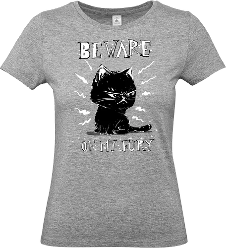 Beware of my fury - cat, grumpy cat, furious cat - Standard T-Shirt (Women)